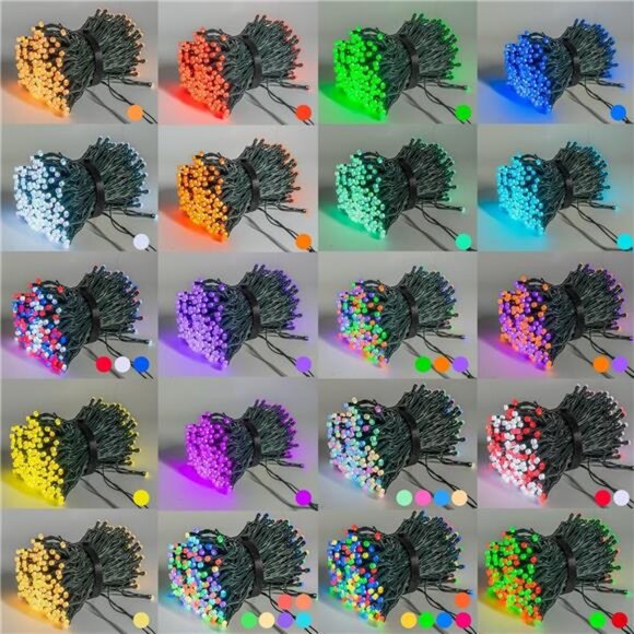 Smart Color Changing Christmas Lights,66FT 200 LED RGB String Lights with Remote - Picture 2 of 7